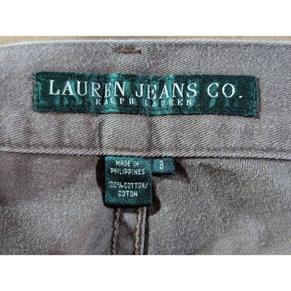 Lauren Ralph Lauren Women's Brown Denim Mid-Rise Cropped Pants Jeans Size 8 - Picture 2 of 6